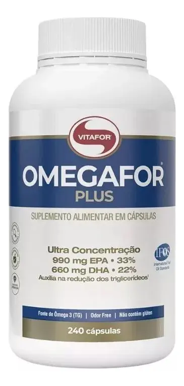 Omega 3 Omegafor Plus 240caps Concentrado Vitafor Sem Sabor