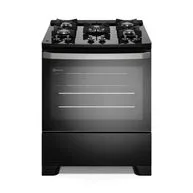Fogão Electrolux 5 Bocas Efficient com Mesa de Vidro, PerfectCook e Grades de Ferro FE5GB Bivolt Preto