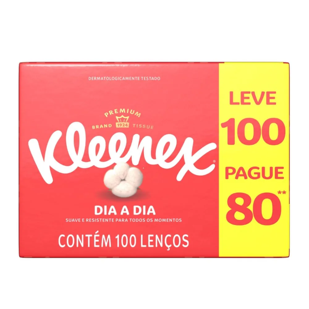 Lenços De Papel Kleenex 100 Unidades