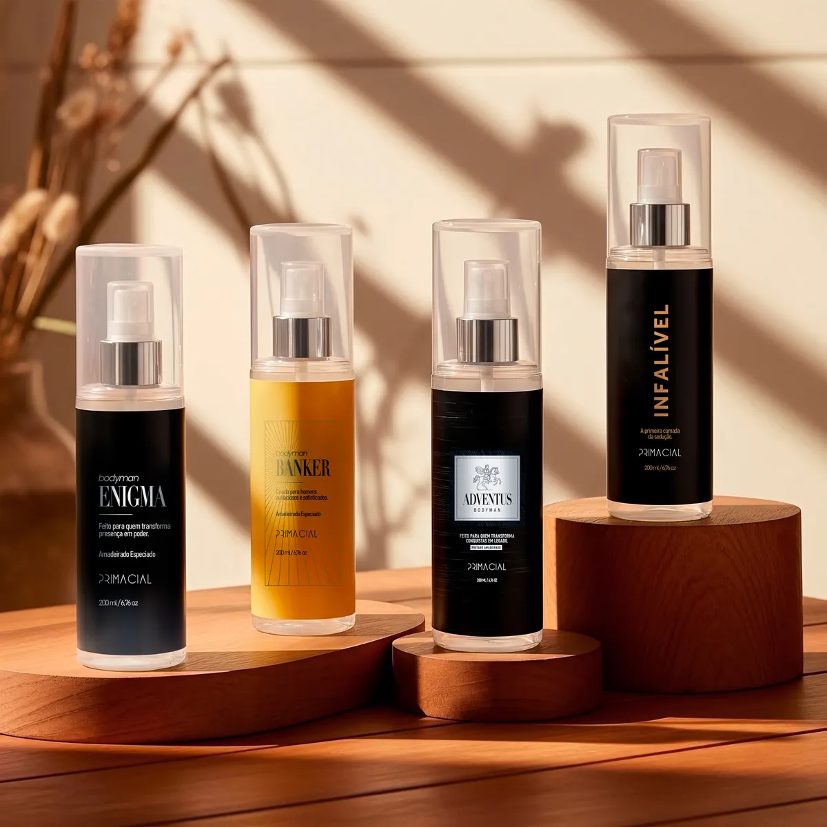 Body Splash Masc Infalível+enigma+banker+adventus 200ml