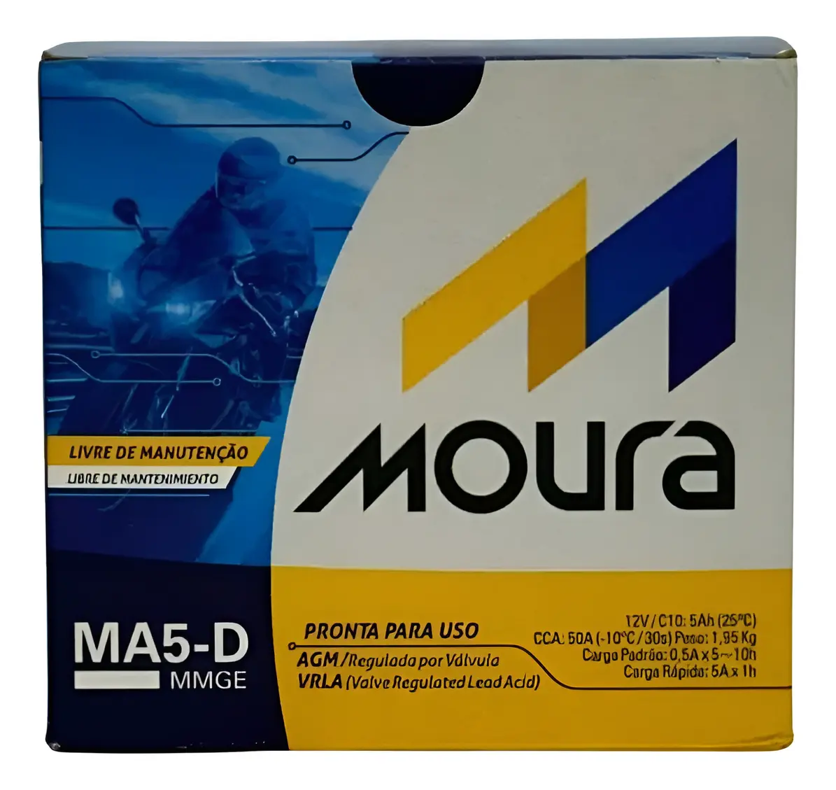 Bateria Moto Titan Fan Biz Bros Fazer 125 150 160 Mix Flex- Direito