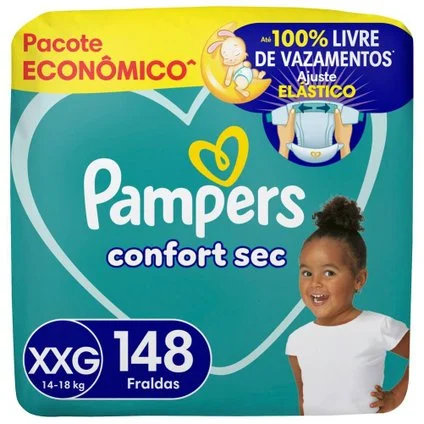 Fralda Pampers Confort Sec Ultra Xxg 148 Unidades