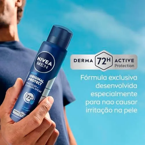 NIVEA MEN Kit Desodorante Antitranspirante Aerossol Original Protect 48h 150ml (2 unidades)