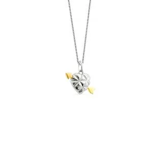 Pingente Amor Duo em Prata 925 e Ouro Amarelo 18K
