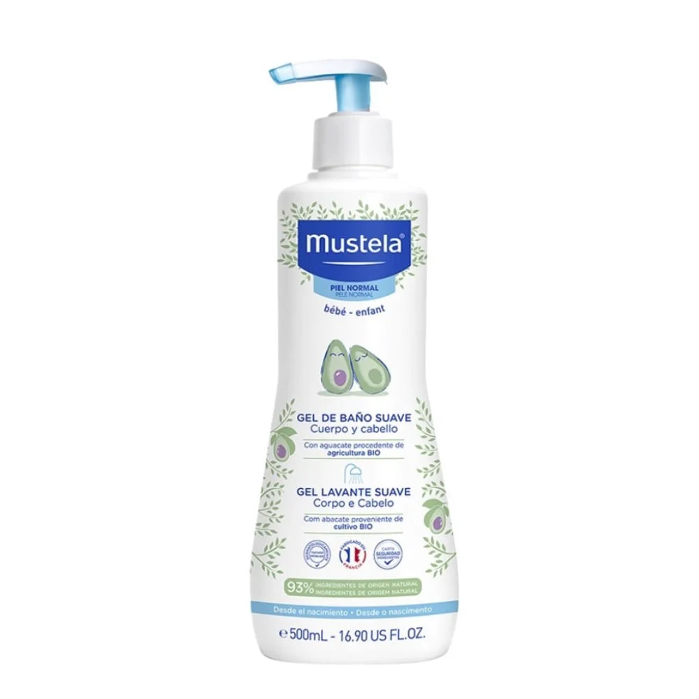 Gel De Banho Mustela Lavante Suave Corpo e Cabelo 500ml