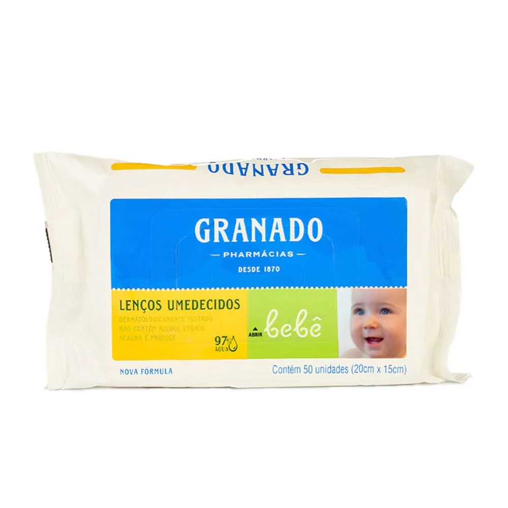 Lenços Umedecidos Granado Bebê 50 Lenços