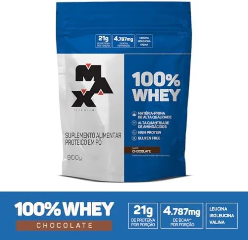 100% Whey Refil (900g) - Chocolate, Max Titanium