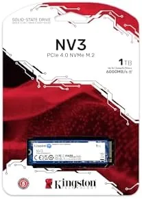 SSD Kingston NV3 1TB M.2 2280 NVMe Gen4, Desempenho e Eficiência para Upgrade de PC – SNV3S/1000G