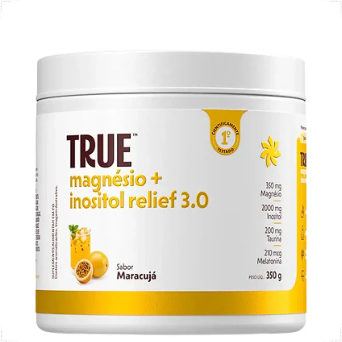 Magnesio + Inositol Relief 3.0 350g - True Source Sabor Maracujá