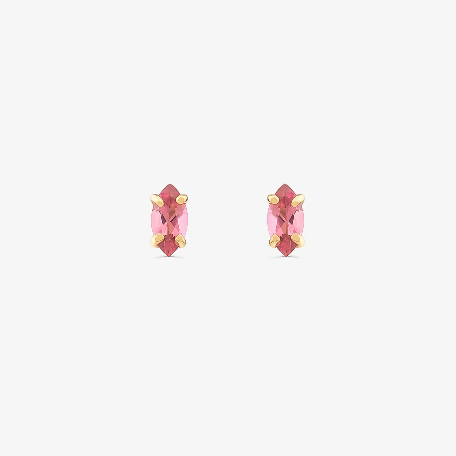 Anel Navete Summer em Ouro Amarelo 18K com Turmalina Rosa
