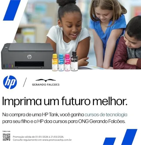 Multifuncional HP Smart Tank 584 (Wi-Fi/USB/Bluetooth/Bivolt) Preta