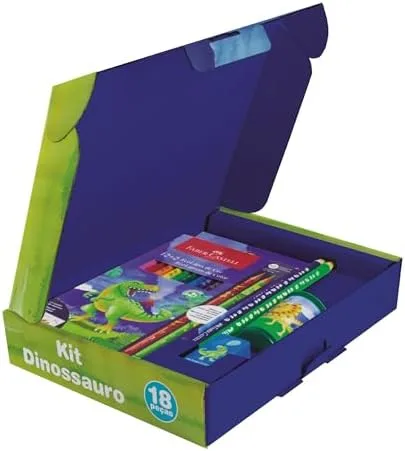 Kit Dinossauro, 370517, Faber-Castell, 18 peças, *Edição Limitada*