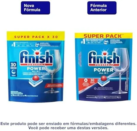 Finish Powerball Detergente para Lava Louças em Tabletes 30 unidades