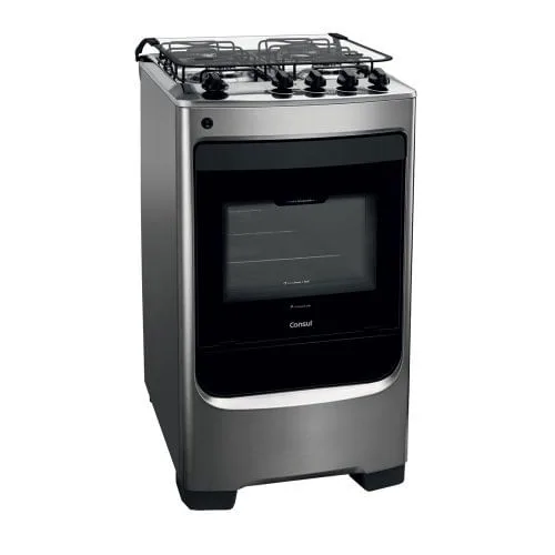 Fogão De Piso 4 Bocas Consul Cfo4nar Acendimento Automático Cor Inox