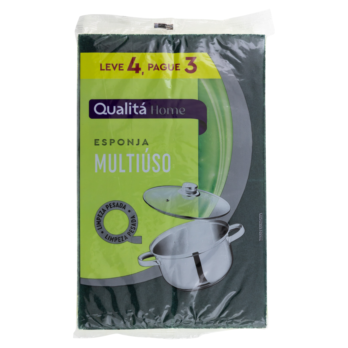 Esponja Multiuso Leve 4 Pague Qualitá 3 Unidades