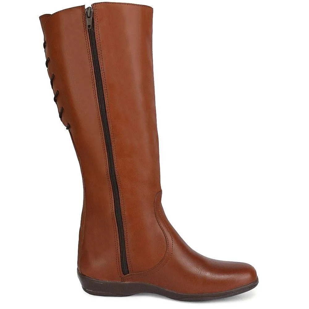 Bota Montaria Feminina em Couro com Ajuste Especial
