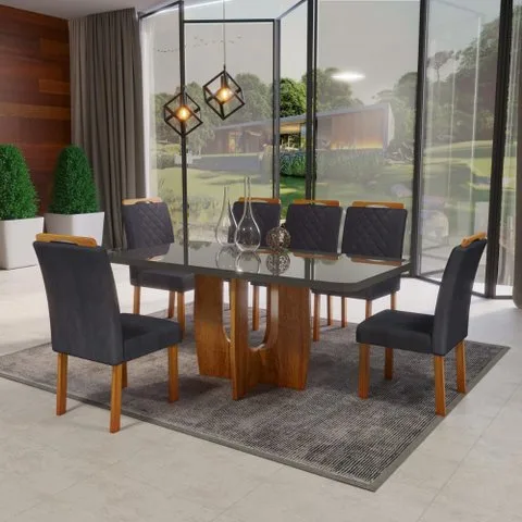 Sala de Jantar 130x90 4 Cadeiras Roma Bom Pastor