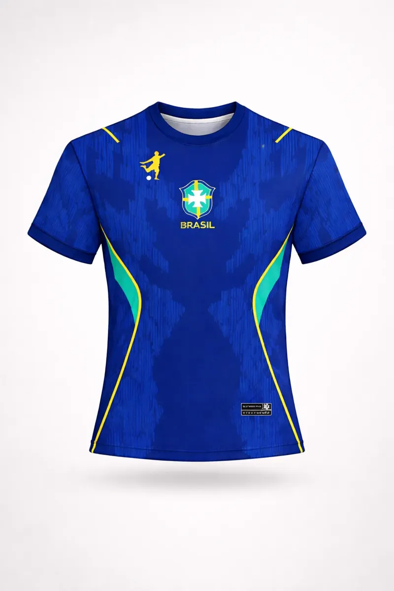 Camiseta Copa 2026 Esportiva Dryfit 100 Poliéster Brasileiro Azul G