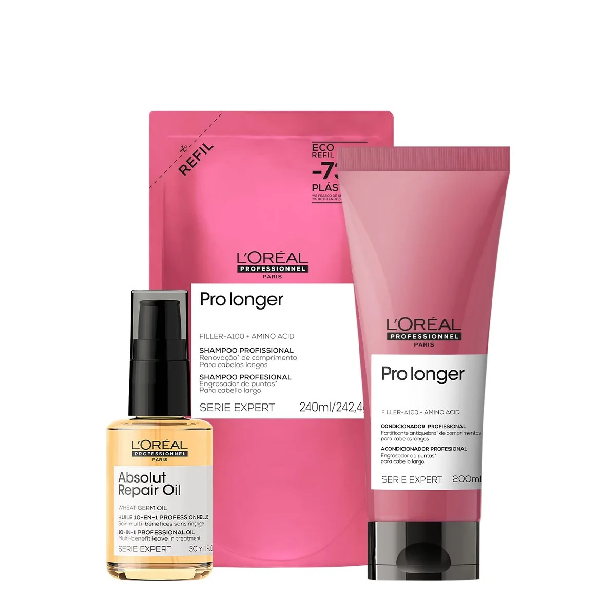 Kit LOreal Professionnel Pro Longer Duo 750 Oil (3 produtos)
