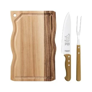 Kit para Churrasco Aço Inox Churrasco Tramontina 3 Peças