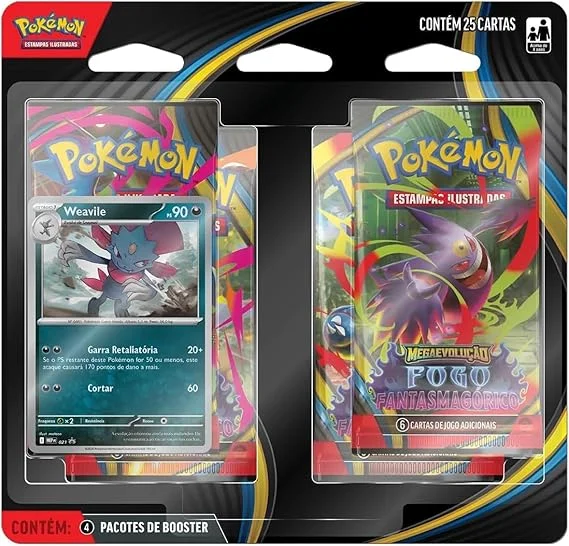 Pokémon TCG, Blister Quadruplo Sneasel ME02 Fogo Fantasmagórico