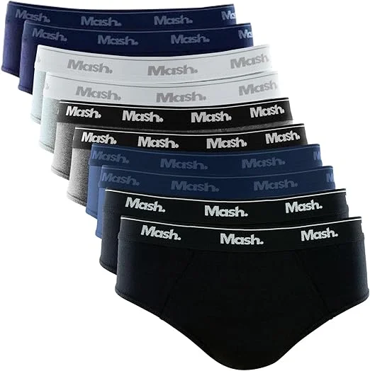 Kit 10 Cuecas Slip Algodão Cotton Hipoalergênica Masculino Mash