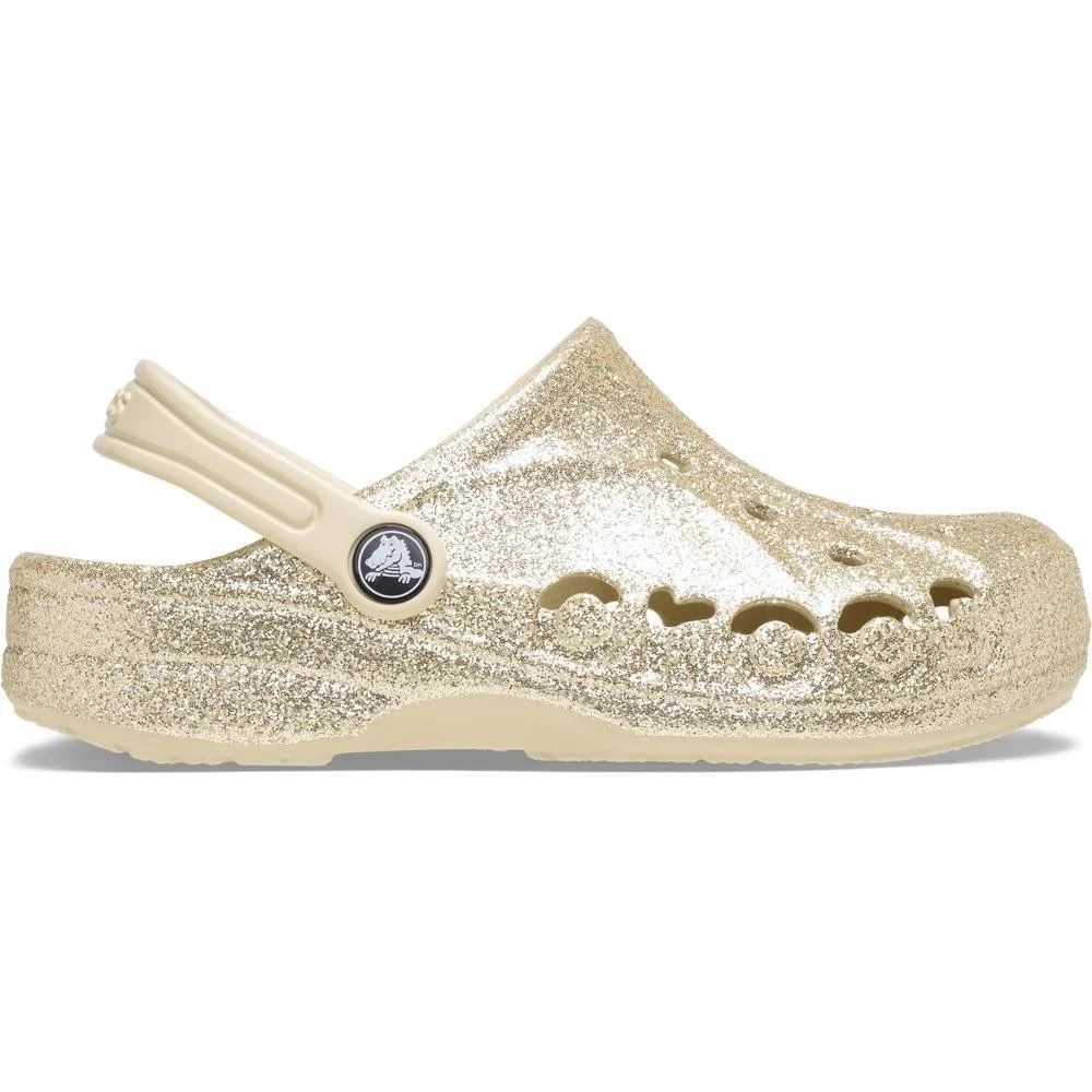 Sandália Crocs Baya Glitter Clog T WINTER WHITE