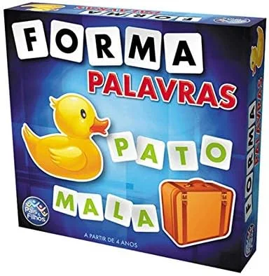 Pais & Filhos | Forma Palavras | Jogo Educativo com 160 Letras + 8 Cartelas | Desenvolve Leitura, Vocabulário e Raciocínio para Crianças 4+