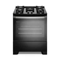 Fogão 5 bocas Electrolux Preto Efficient Mesa de Vidro, PerfectCook e Grades de Ferro (FE5GB)