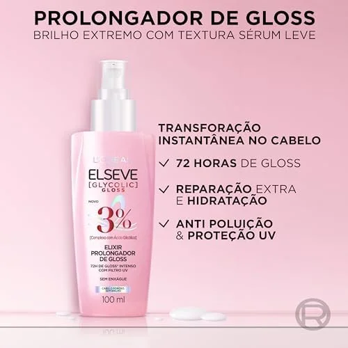 L'Oréal Paris Elseve Glycolic Gloss, Sérum Finalizador Antiporosidade 100ml