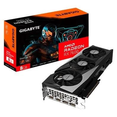Placa De Vídeo Gigabyte AMD Radeon RX 7600 Gaming OC, 8GB, GDDR6, FSR, Ray Tracing, GV-R76GAMING OC-8GD