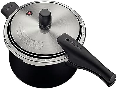 Panela de Pressão Tramontina Vancouver Effect em Alumínio com Revestimento Interno e Externo em Antiaderente Starflon Max Preto 20 cm 4,5 L