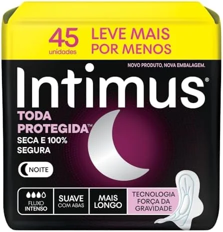 Absorvente Intimus Toda Protegida Noturno Suave Com abas 45 un