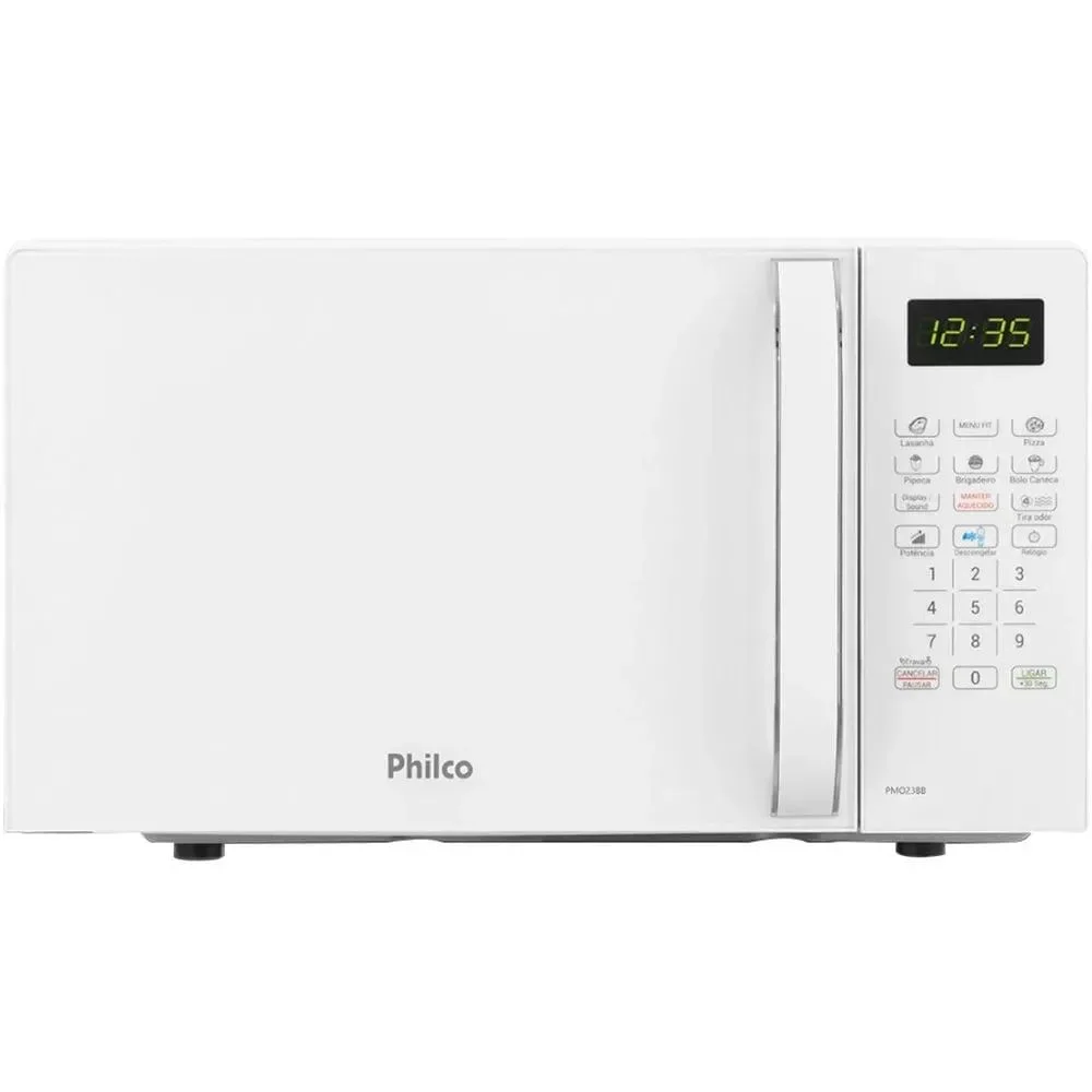 Micro-ondas de Bancada Philco PMO23BB 20L 1100W Limpa Fácil Branco