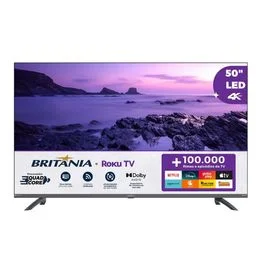 Smart TV 50” Britânia Led Roku Dolby Audio BTV50G3ERSGB - Outlet