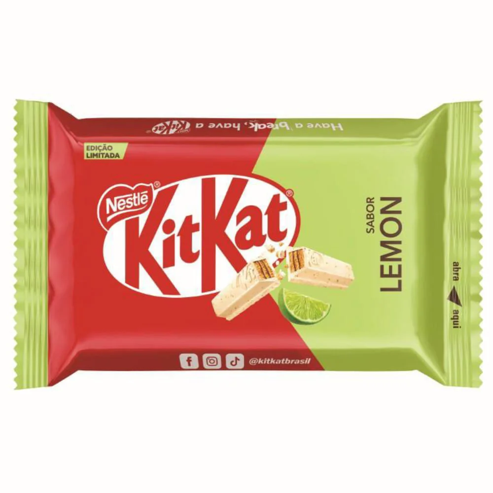 KitKat Chocolate Branco com Limão 41,5g Chocolate KitKat Limão 41,5g