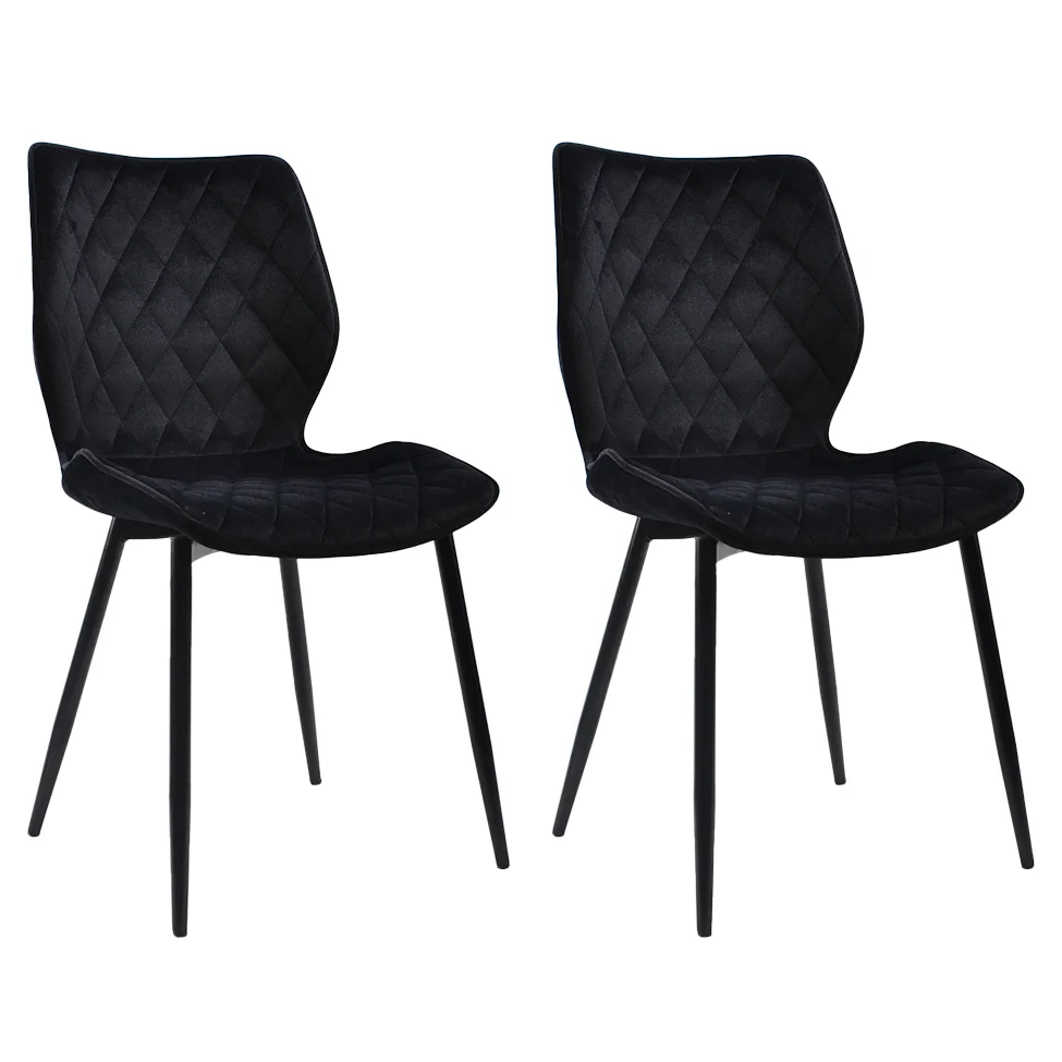 Conjunto com 2 Cadeiras Palmer Preto
