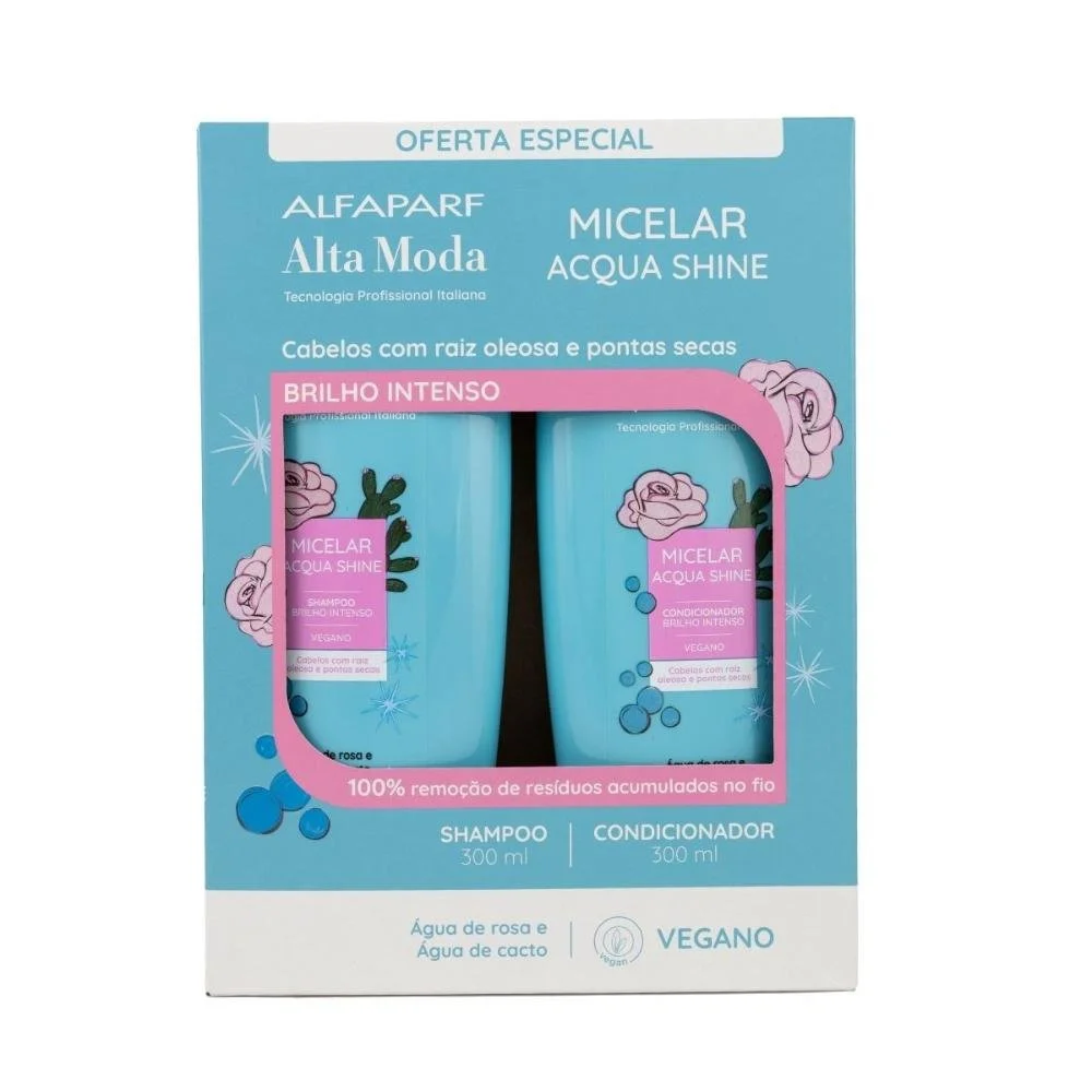 Kit Alfaparf Alta Moda Micelar Shampoo e Condicionador 300 ml
