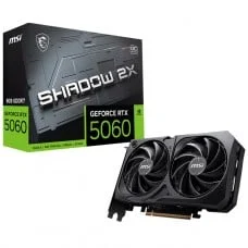 Placa de Vídeo MSI NVIDIA GeForce RTX 5060 Shadow 2X OC, 8GB, GDDR7, DLSS, Ray Tracing