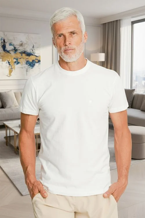 Kit 3 Camisetas Básicas Masculinas Polo Wear Branco