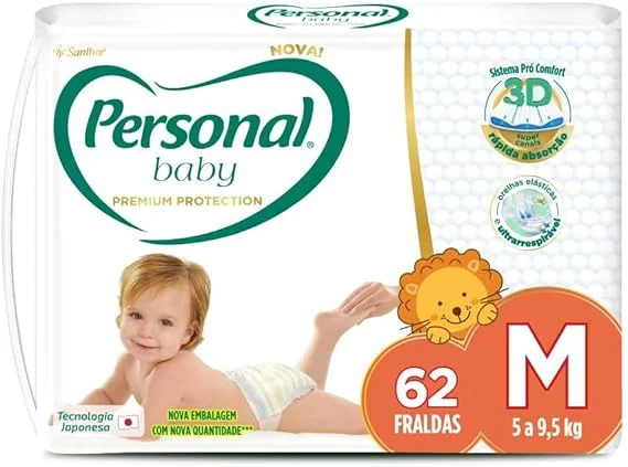 Personal 'Fralda Baby Premium Protection M Com 34 Unidades