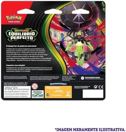 Pokémon TCG, Blister Triplo Pokémon Makuhita ME03 Equilíbrio Perfeito