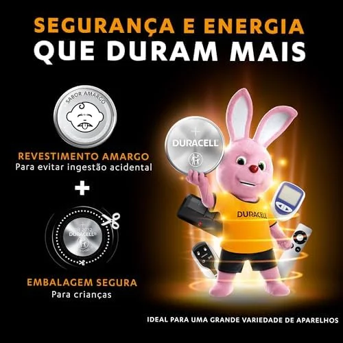 Duracell Pilhas Moeda CR2032 Pack 2 Unidades – Ideal para Placas Mãe e Controles Automotivos