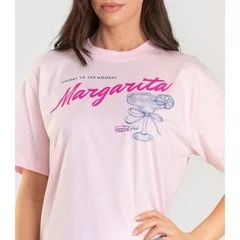 T-shirt Feminina Manga Curta Oversized Dianna