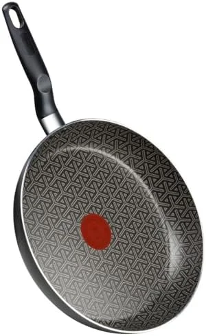 Frigideira Rochedo Robusta Grafite 30cm com Antiaderente Resist 3X, Reforçado com Partículas Minerais, Alta Espessura, Base Limpa Fácil e Thermo-Sinal