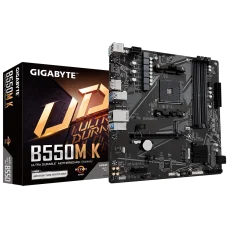 Placa Mãe Gigabyte B550M K, Chipset B550, AMD AM4, mATX, DDR4