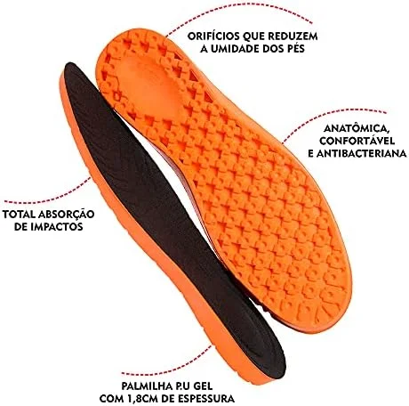 Palmilha de Gel Macia Ortopédica Confortável Para Esporão Calcâneo Masculina e Feminina Indicado Para Tênis Bota Sapato (40/41)