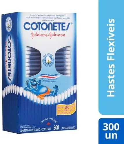 Cotonetes Hastes Flexíveis,300un