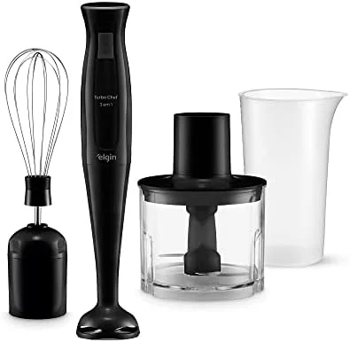 Mixer Vertical Turbo Chef Elgin 3 em 1 200W Preto 110v