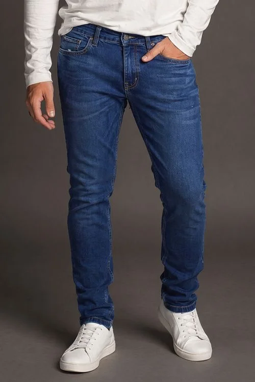 Calça Jeans Masculina Skinny Básica Polo Wear Jeans Médio